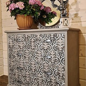 Трафарет - Асатур фрагмент - Фотография интерьере 5