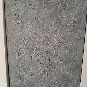 Трафарет - Сады Семирамиды половинка - Фотография интерьере 4