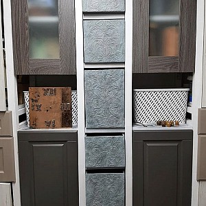 Трафарет - Сады Семирамиды половинка - Фотография интерьере 7