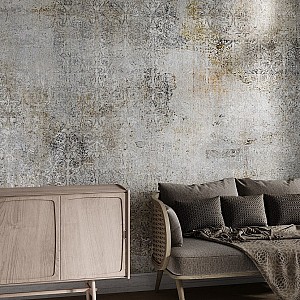 Трафарет - Сады Семирамиды половинка - Фотография интерьере 1