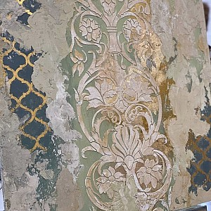 Трафарет - Сады Семирамиды половинка - Фотография интерьере 14