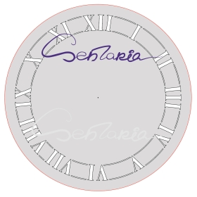 Трафарет - Римские часы 02