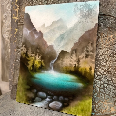 Трафарет - Еловый лес 1